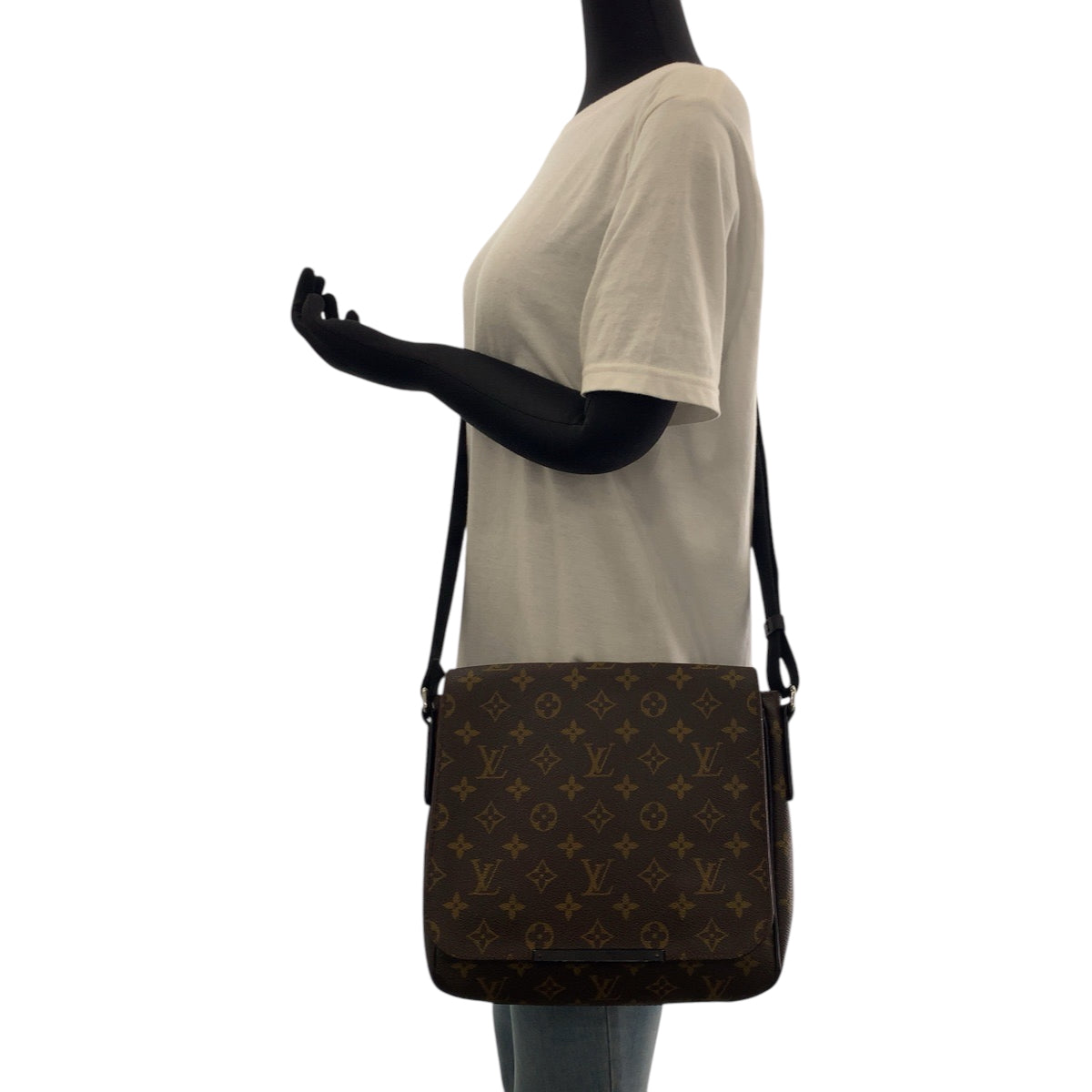 Louis Vuitton Shoulder Bag M40935 Pvc Brown Black Silvermetal Shoulder Bag Monogram Macasa District