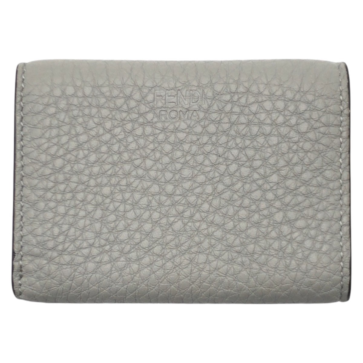 Fendi Tri-Fold Wallet 8M0426 A91B 229 2018 Leather Grey Silvermetal Peekaboo