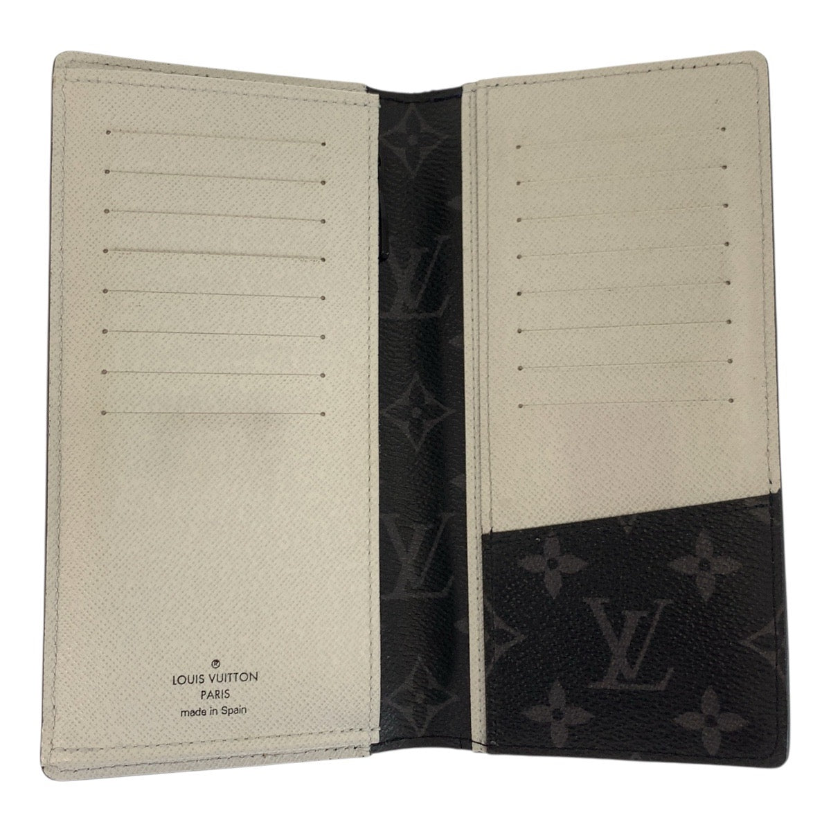 Louis Vuitton Long Wallet Purse M81371 Leather Navy White Long Wallet Purse Epi Monogram Eclipse