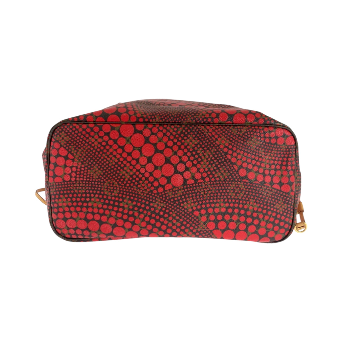 Louis Vuitton Tote Bag M40686 Pvc Red Brown Gold Metal Tote Bag Shoulder Bag Monogram Wave Yayoi