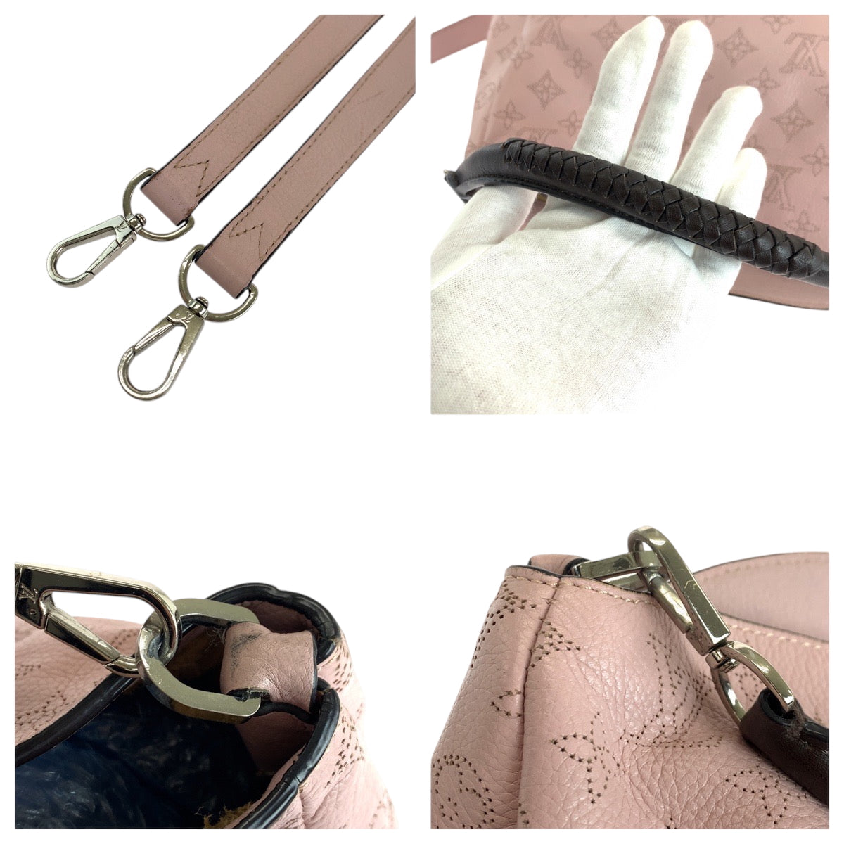 Louis Vuitton Shoulder Bag M50033 Leather Magnolia Pink Silvermetal Shoulder Bag Handbag 2Way