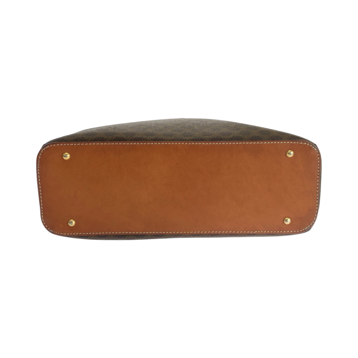 Celine Handbag Pvc, Leather Brown Gold Metal Handbag Vanity Bag Mini Boston Duffel Bag Macadam Women