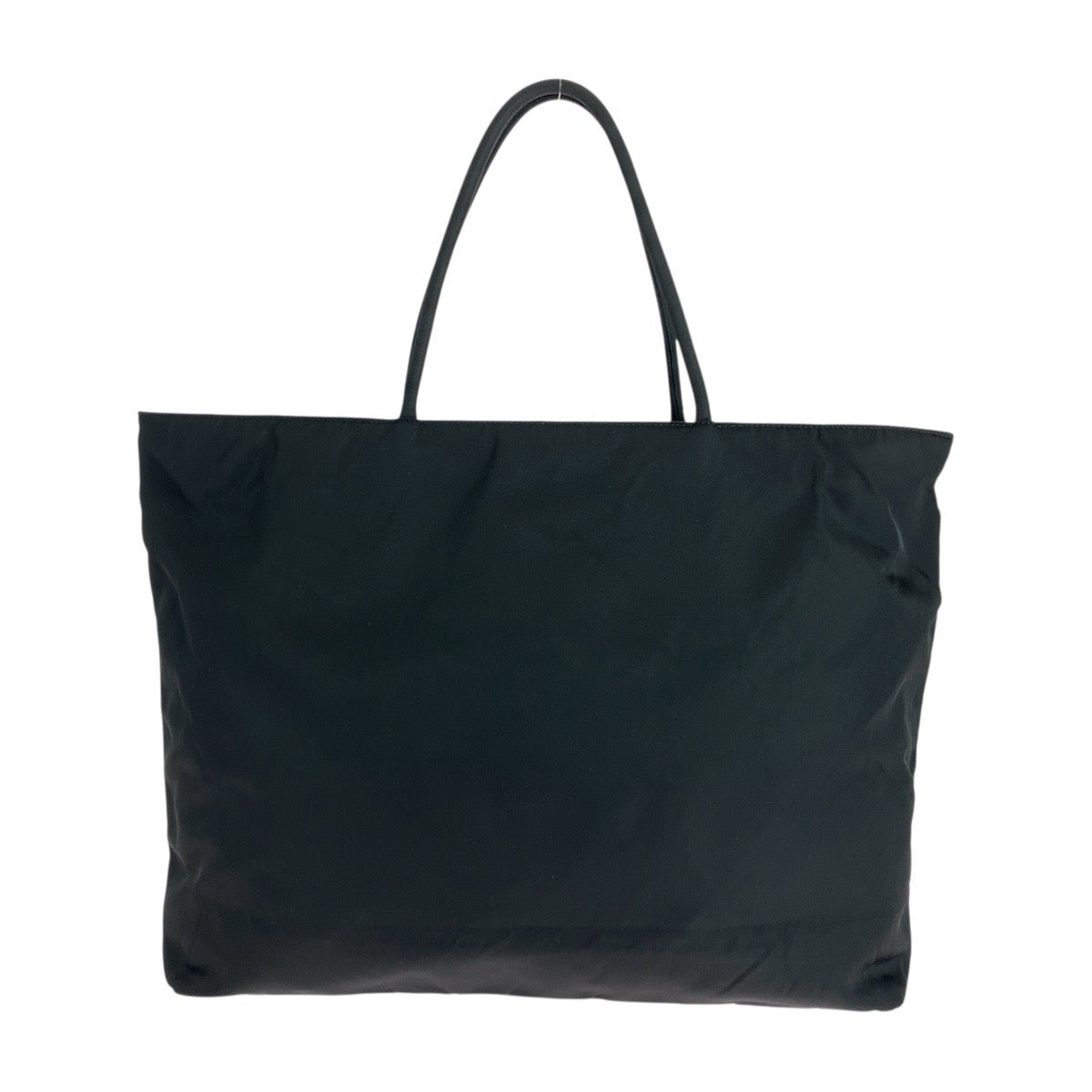Prada Tote Bag Nylon Black Silvermetal Tote Bag Shoulder Bag Test Triangle With Logo Women
