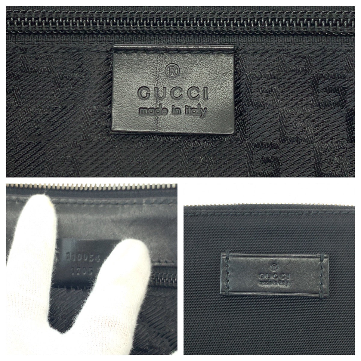 Gucci Shoulder Bag 110054 Nylon Black Silvermetal Shoulder Bag Messenger Bag Women