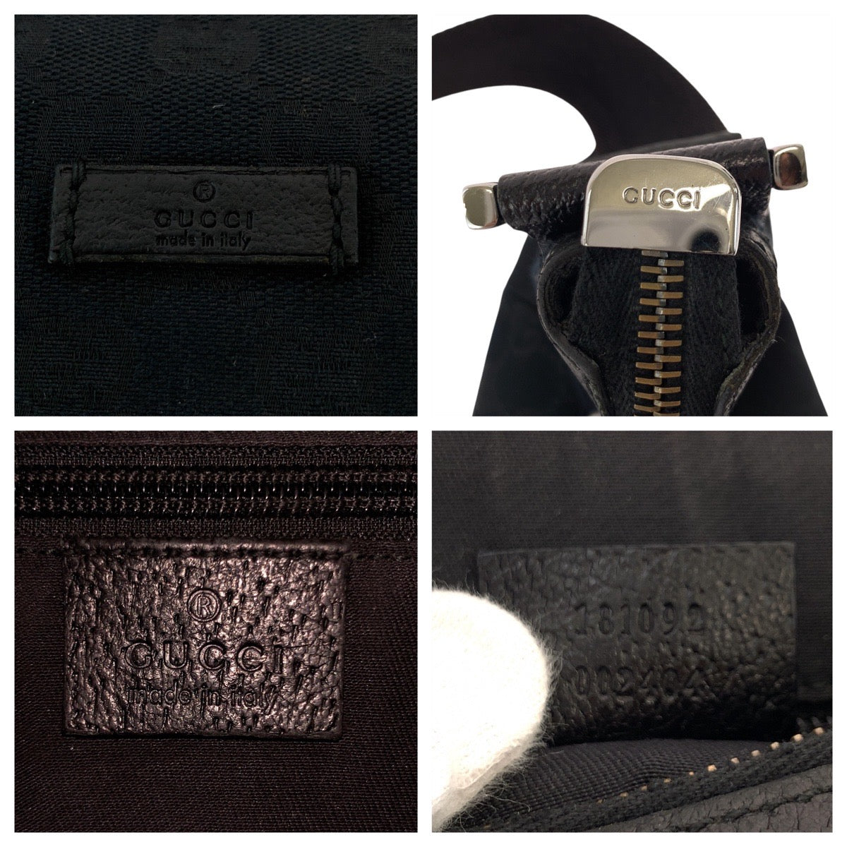 Gucci Shoulder Bag 181092 Gg Canvas Black Silvermetal Shoulder Bag Messenger Bag Women