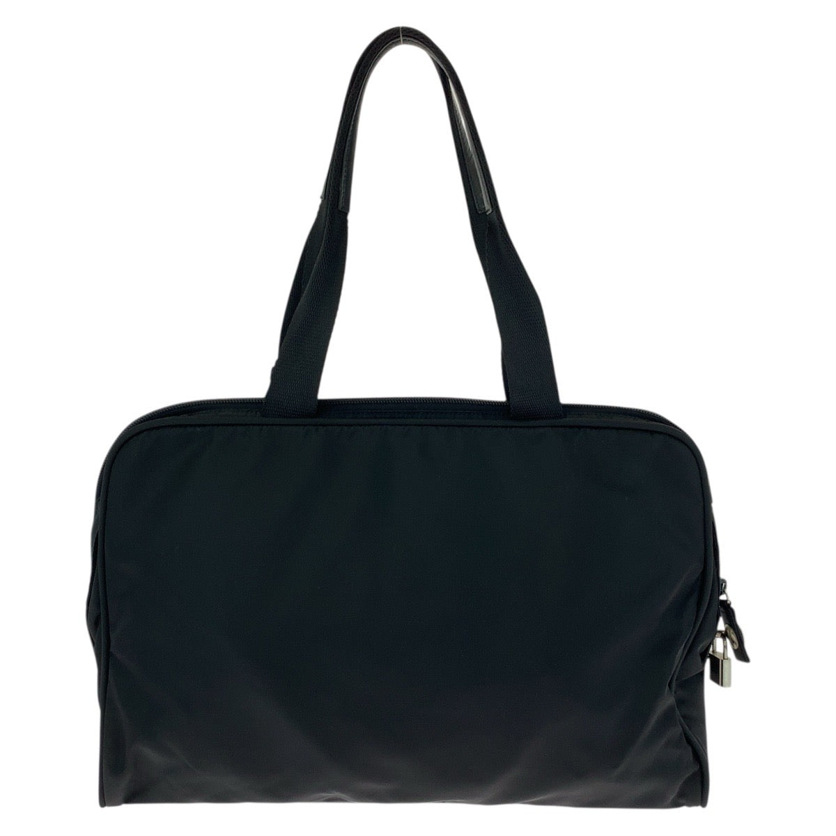 Prada Shoulder Bag Nylon Black Silvermetal Shoulder Bag Tote Bag Test Triangle With Logo Women