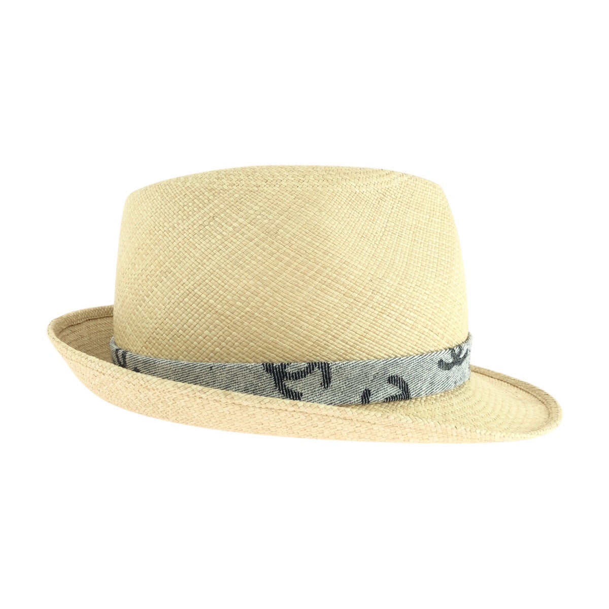 Chanel Hat Straw Beige Gray Coco Mark M