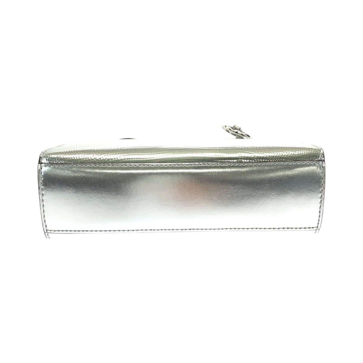 Michael Kors Shoulder Bag Leather Silver Silvermetal Shoulder Bag Handbag 2Way Sheila Logo Women