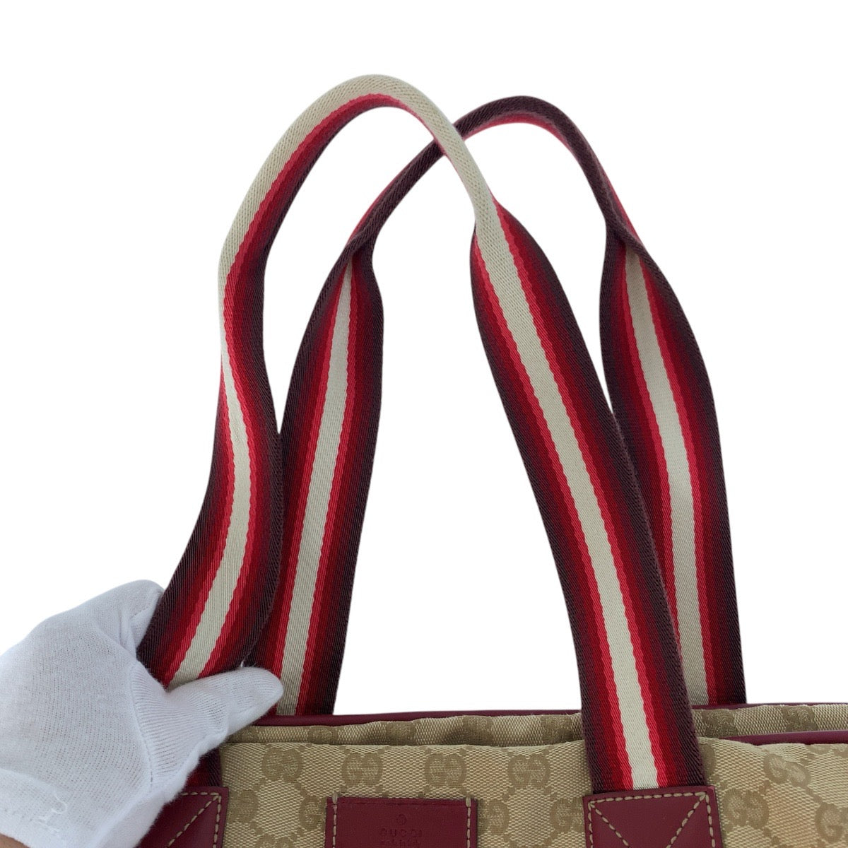 Gucci Boston Duffel Bag 153240 Gg Canvas, Leather Beige Bordeaux Silvermetal Boston Duffel Bag