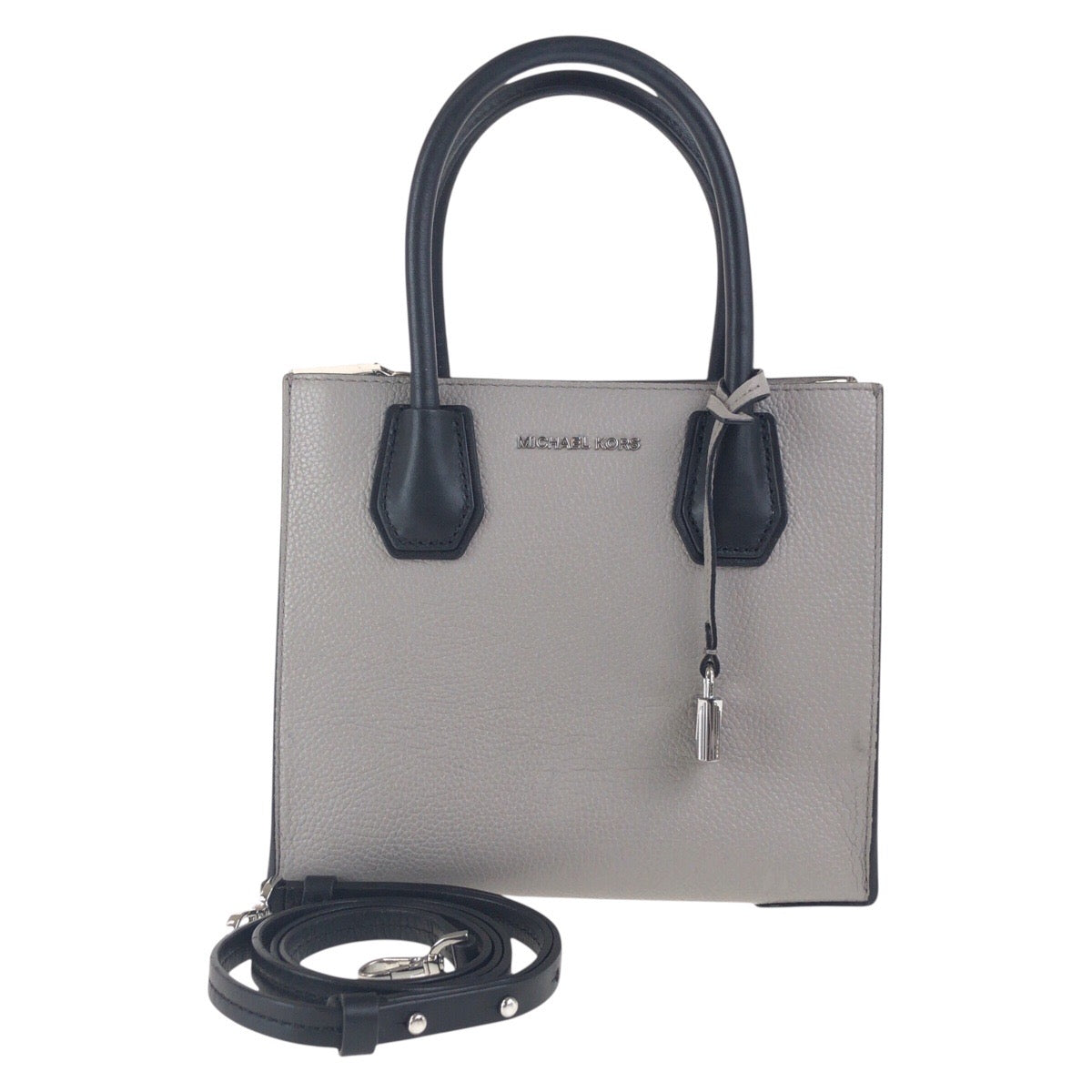 Michael Kors Tote Bag Leather Grey Multicolor Silvermetal Tote Bag Shoulder Bag 2Way Women
