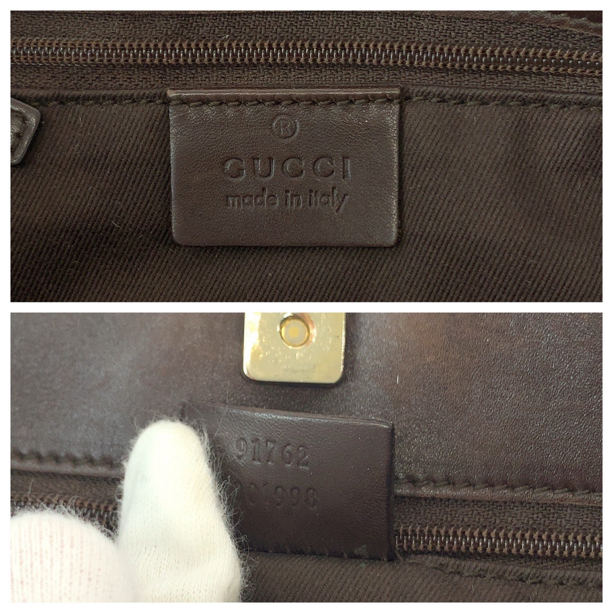Gucci Shoulder Bag 91762 Gg Canvas Beige Brown Gold Metal Shoulder Bag Pochette Plate Charm Women