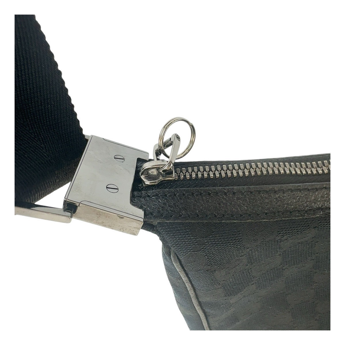 Gucci Shoulder Bag 122790 Gg Canvas Black Silvermetal Crossbody Shoulder Bag Women