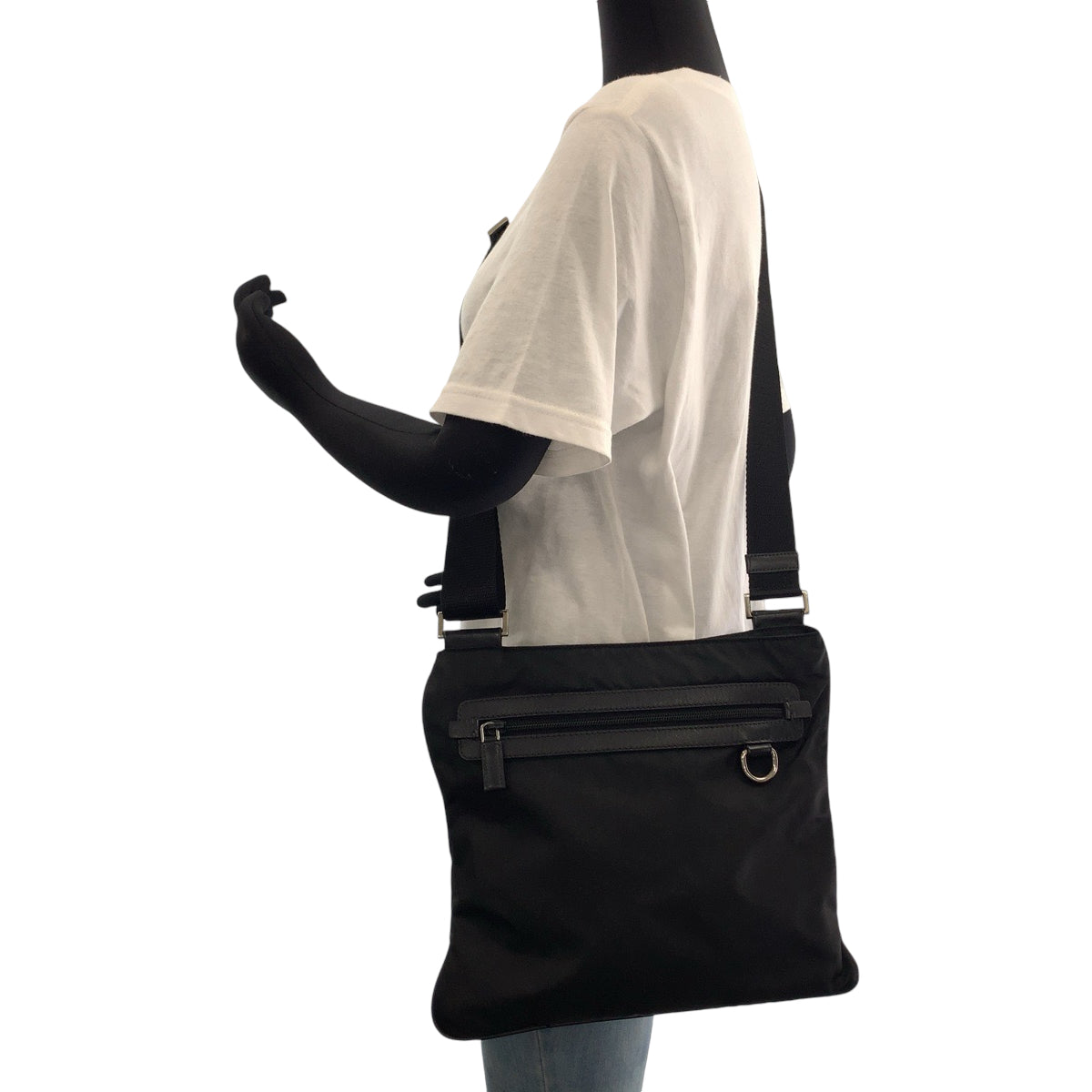 Prada Shoulder Bag Va0340 Nylon Black Silvermetal Shoulder Bag Messenger Bag Test Triangle With