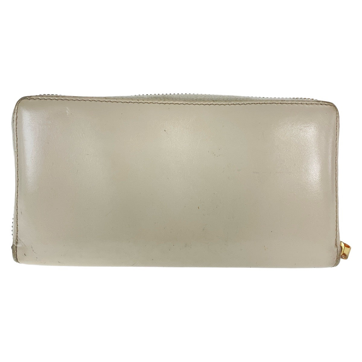 Gucci Long Wallet Purse 621889 Leather Off White Gold Metal Long Wallet Purse Round Zip Horsebit