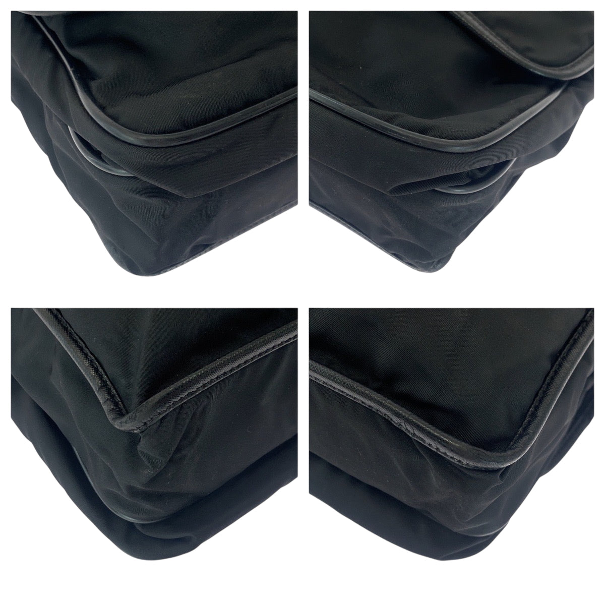 Prada Shoulder Bag V166 Nylon Black Silvermetal Shoulder Bag Messenger Bag Test Triangle With Logo