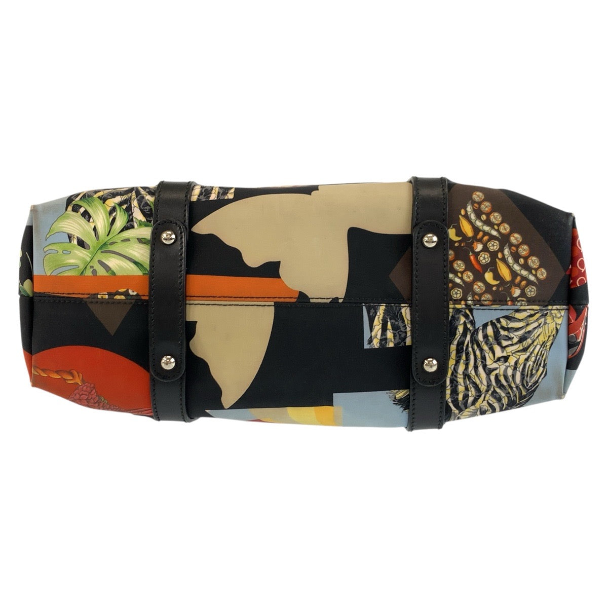 Salvatore Ferragamo Tote Bag Au-21/6408 Nylon, Leather Black Black Multicolor Silvermetal Tote Bag