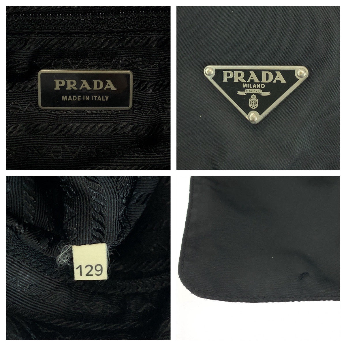 Prada Shoulder Bag Nylon Black Silvermetal Shoulder Bag Pochette Test Triangle With Logo Women