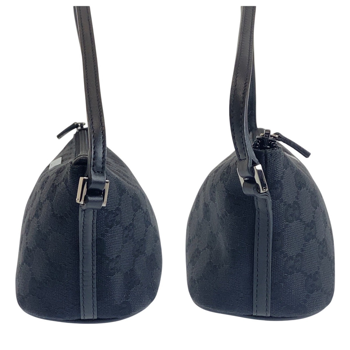 Gucci Handbag 07198 Gg Canvas, Leather Black Silvermetal Handbag Accessory Pouch Women