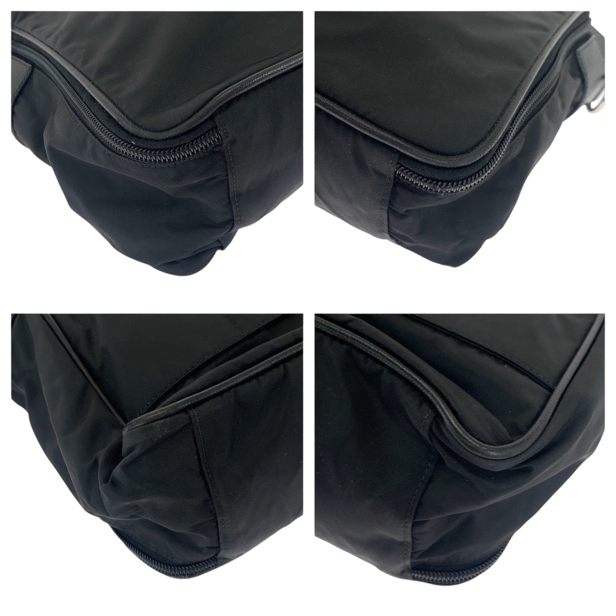 Prada Shoulder Bag Nylon Black Silvermetal Shoulder Bag Business Bag 2Way Test Triangle With Logo