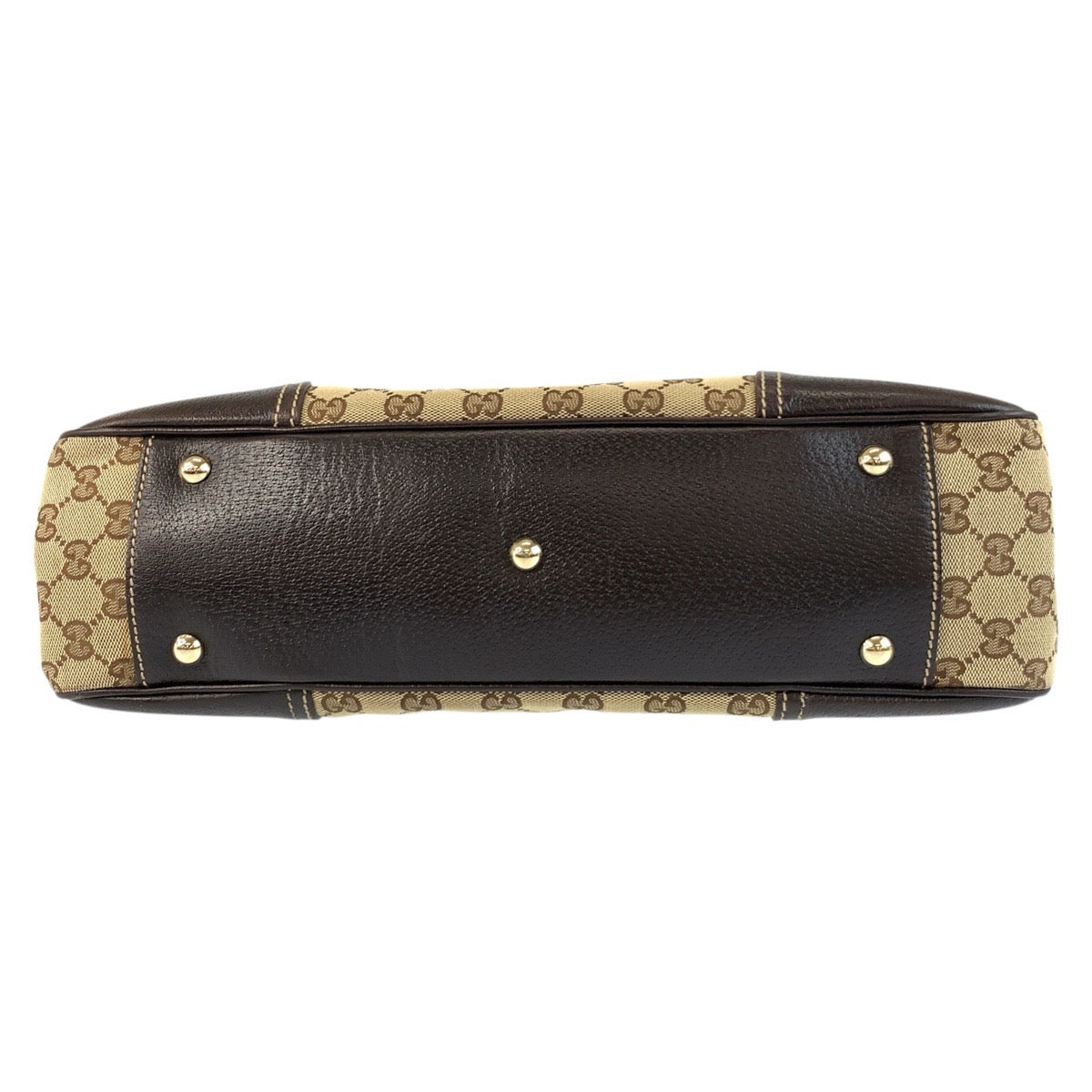 Gucci Tote Bag 163805 Gg Canvas, Leather Beige Brown Gold Metal Tote Bag Shoulder Bag Prince