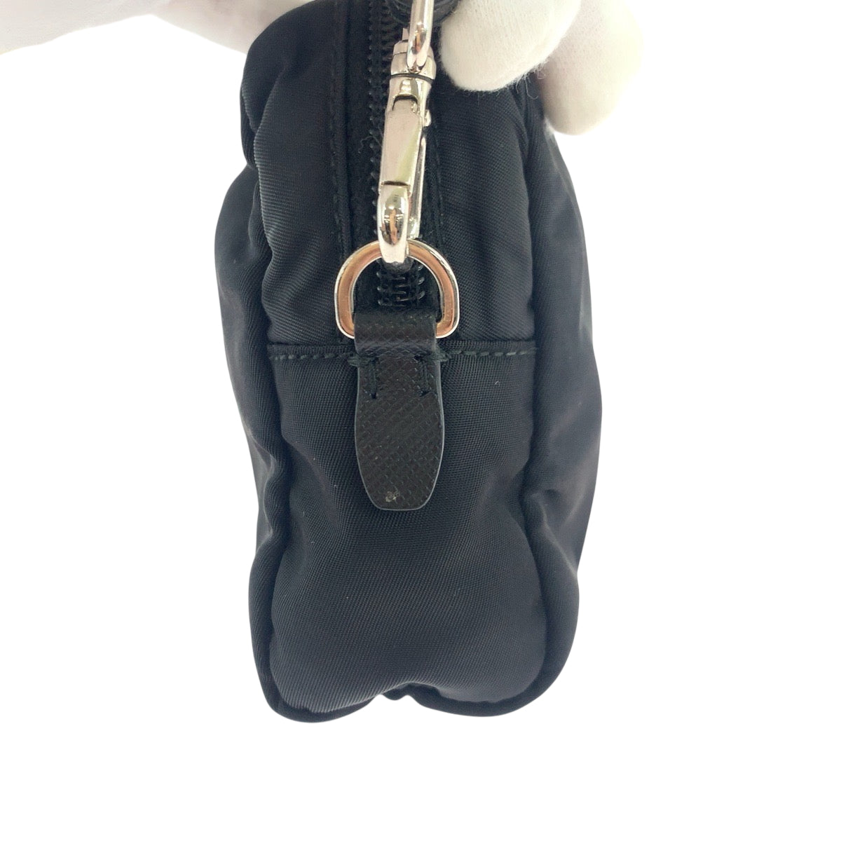 Prada Pouch Nylon Black Test Triangle With Logo