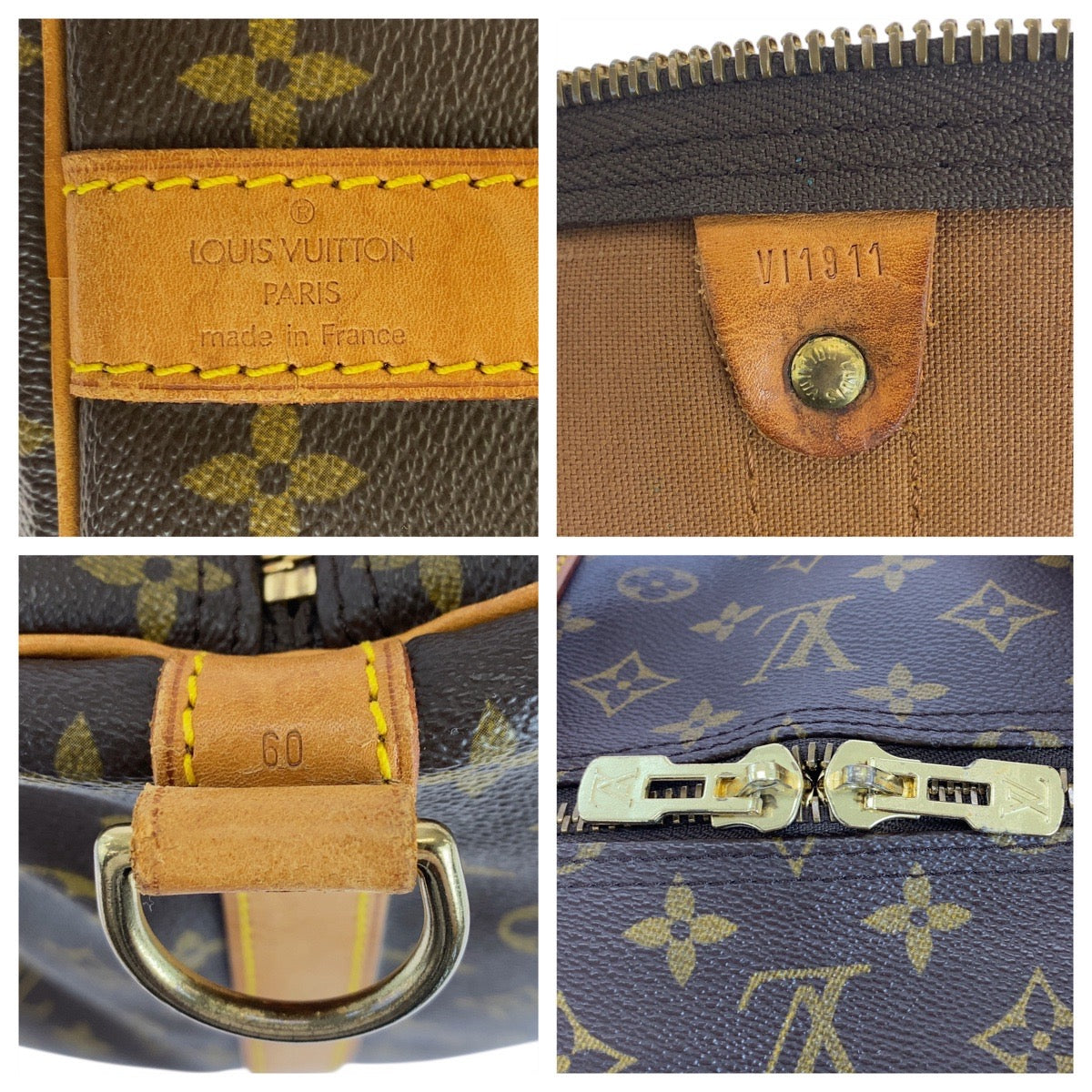 Louis Vuitton Boston Duffel Bag M41412 Pvc, Leather Brown Gold Metal Boston Duffel Bag Shoulder Bag
