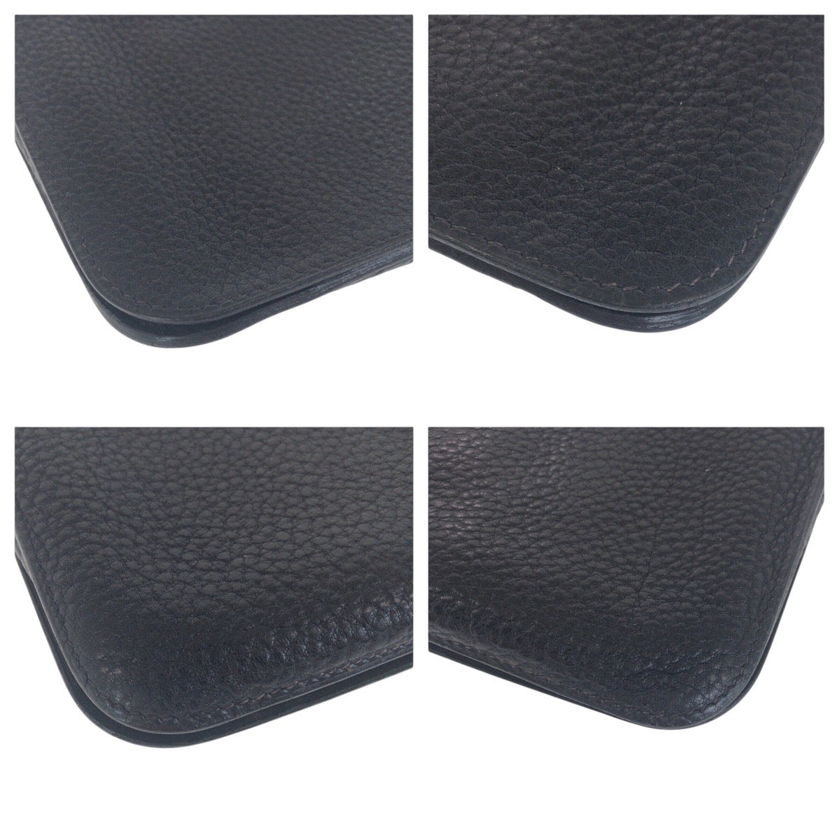 Hermes Long Wallet Purse Taurillon Clemence Black Goldmetal Long Wallet Purse Long Wallet Unisex