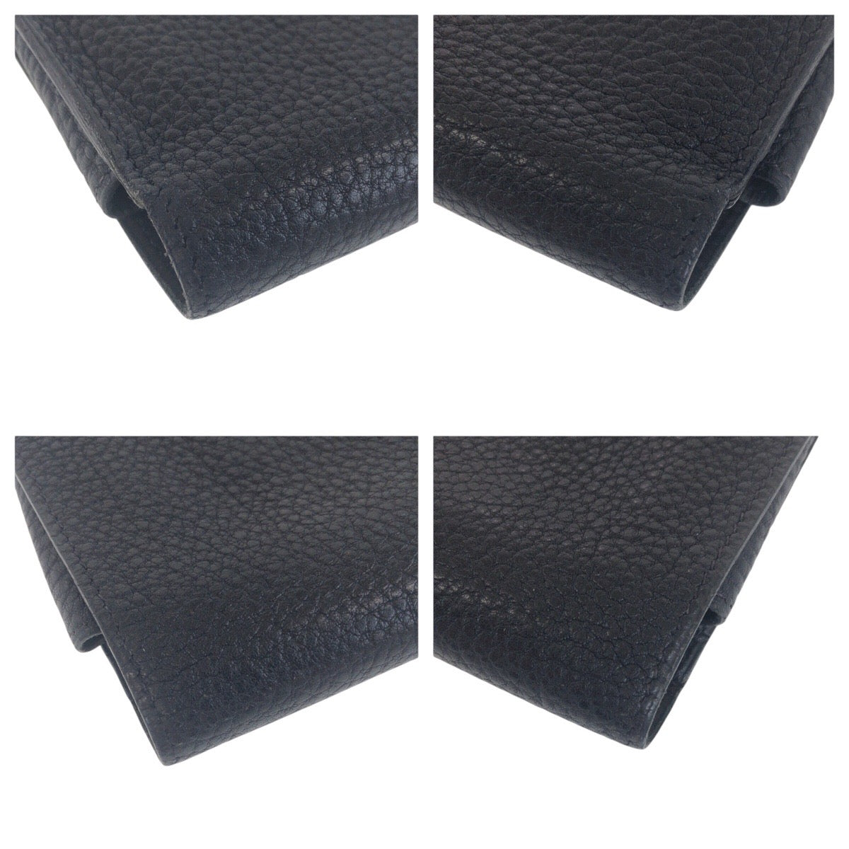 Hermes Long Wallet Purse Taurillon Clemence Black Goldmetal Long Wallet Purse Long Wallet Unisex