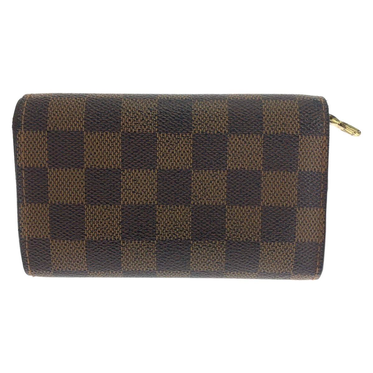 Louis Vuitton Bifold Wallet N61730 Pvc Brown Gold Metal Folding Wallet Compact Wallet Damier L-Zip