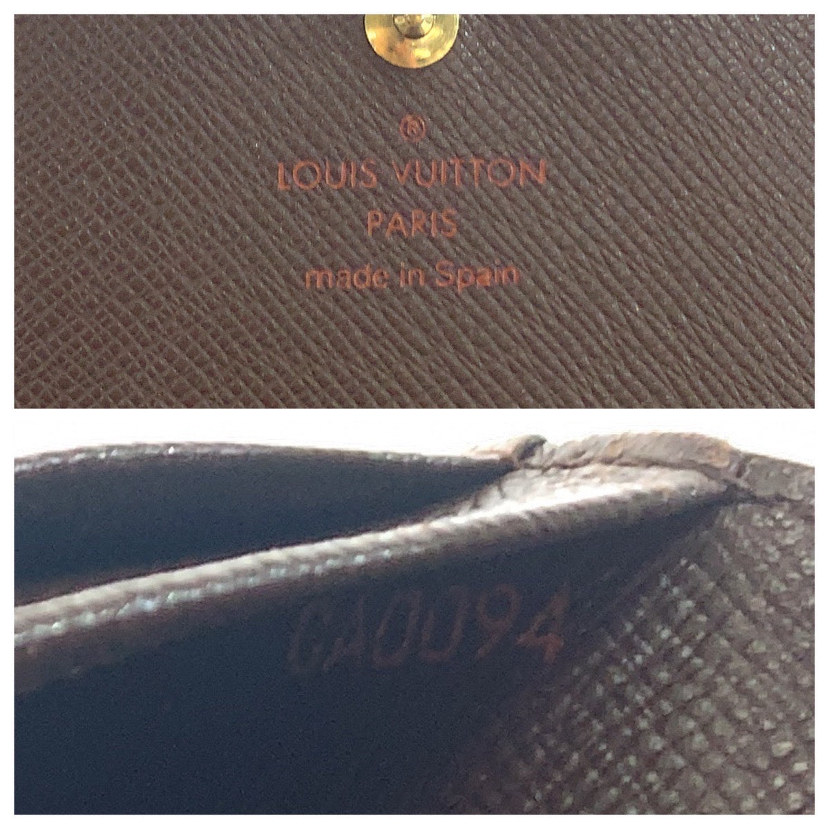 Louis Vuitton Bifold Wallet N61730 Pvc Brown Gold Metal Folding Wallet Compact Wallet Damier L-Zip