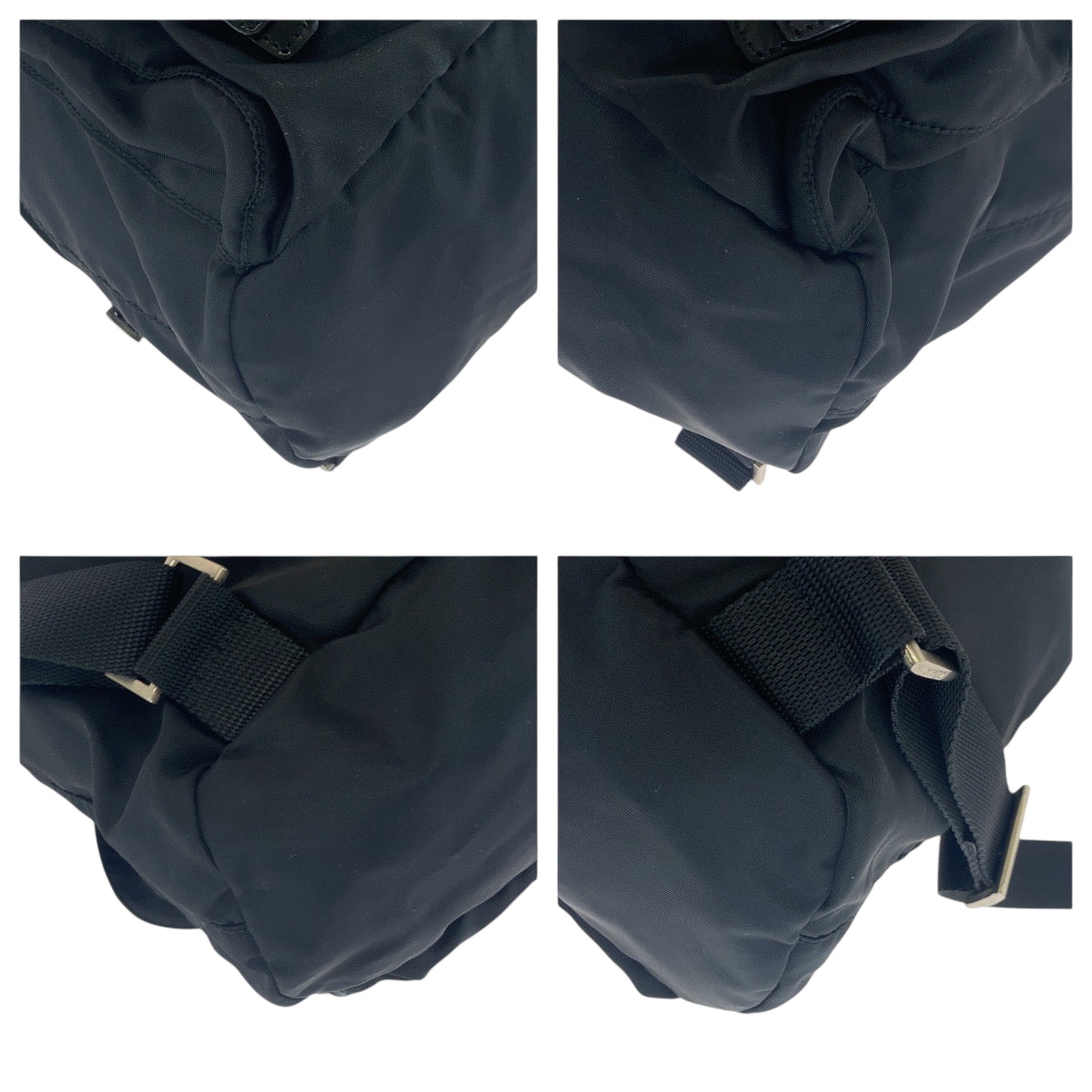 Prada Backpack Nylon Black Silvermetal Backpack Backpack Test Triangle With Logo Women