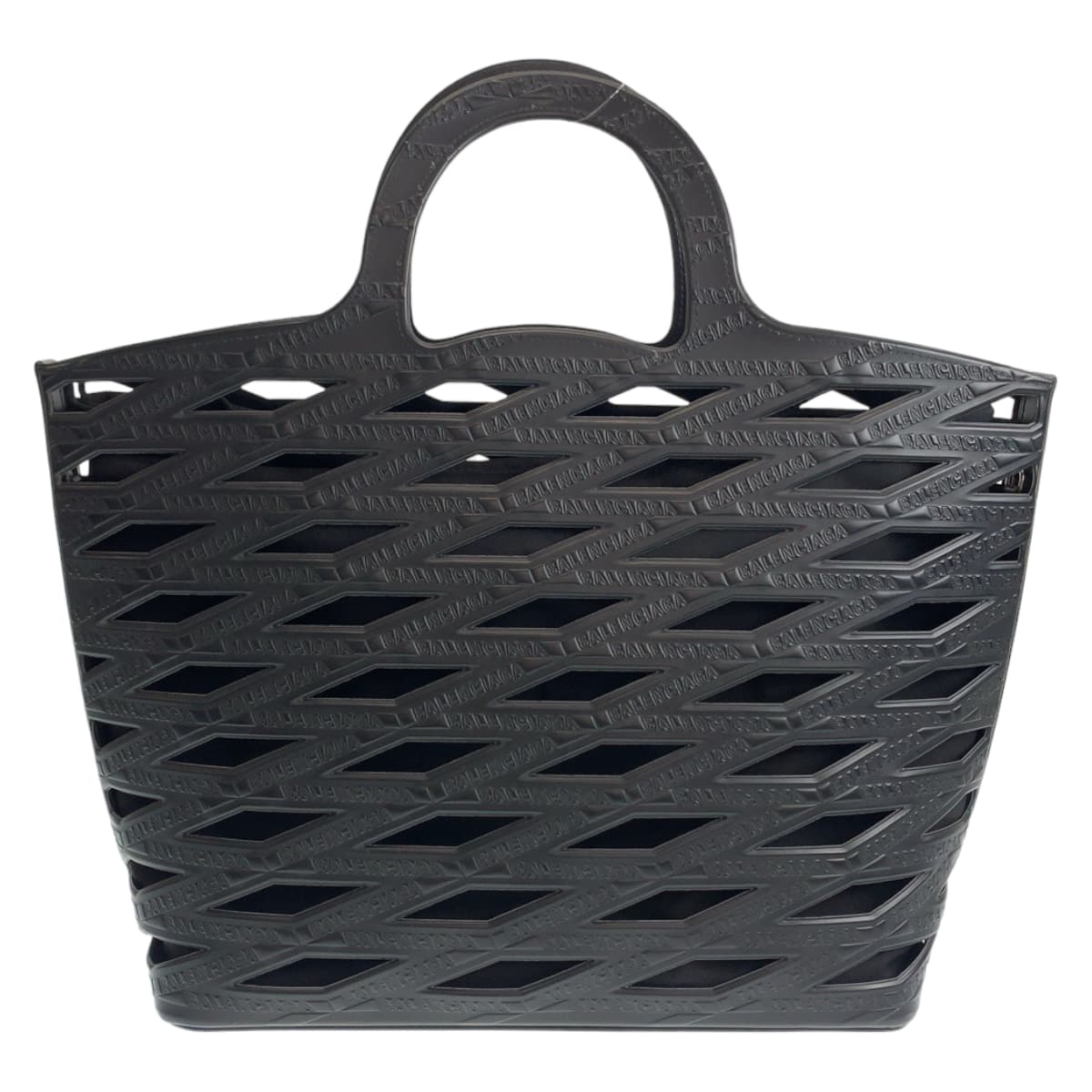 Balenciaga Tote Bag 626111 Pvc Black Tote Bag Shoulder Bag Unisex Neo Basket Mens