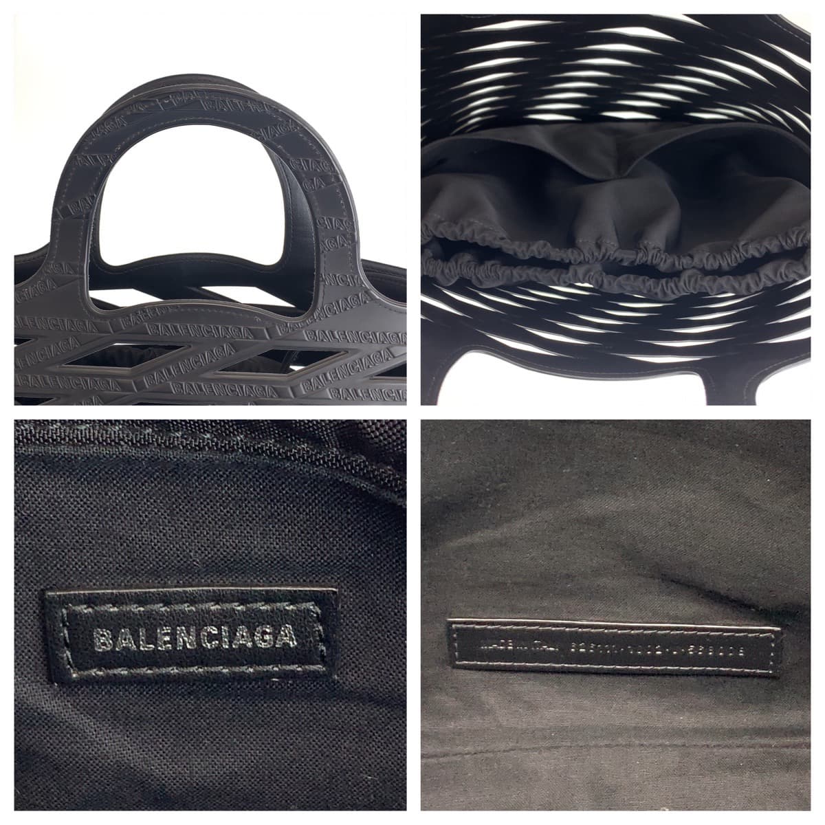 Balenciaga Tote Bag 626111 Pvc Black Tote Bag Shoulder Bag Unisex Neo Basket Mens