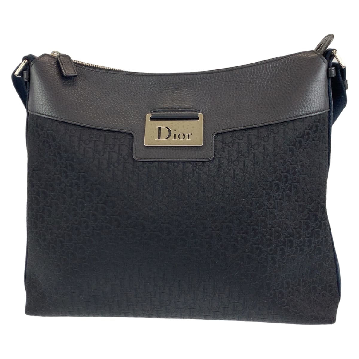 Dior Shoulder Bag Canvas, Leather Black Silvermetal Shoulder Bag Messenger Bag Trotter Oblique