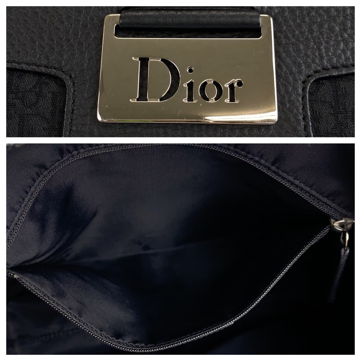 Dior Shoulder Bag Canvas, Leather Black Silvermetal Shoulder Bag Messenger Bag Trotter Oblique