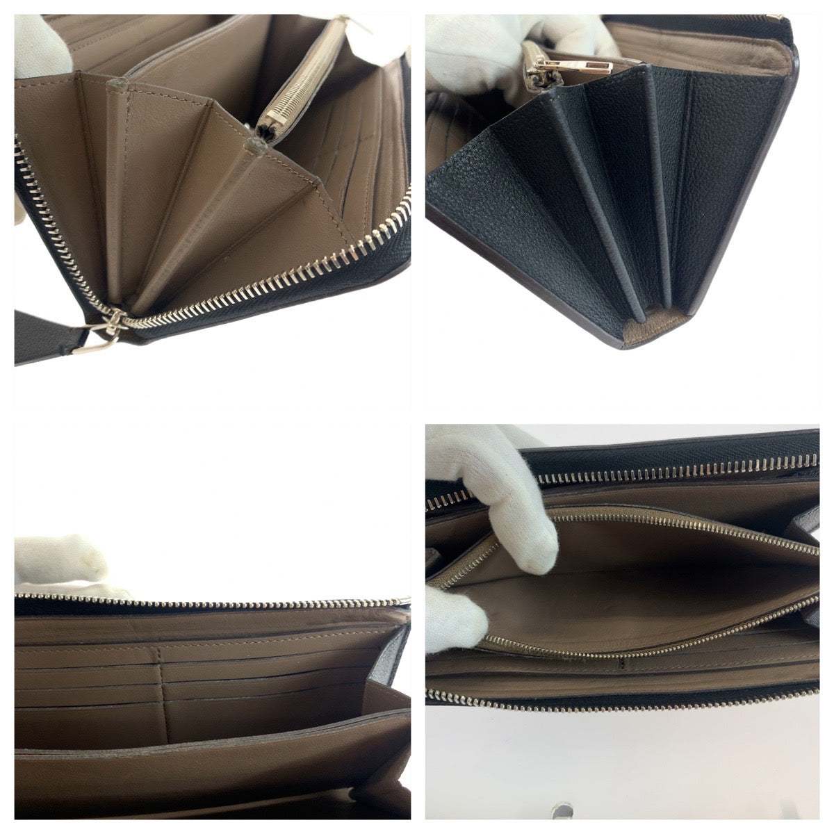 Louis Vuitton Long Wallet Purse M60146 Leather Noir Black Silvermetal Long Wallet Purse