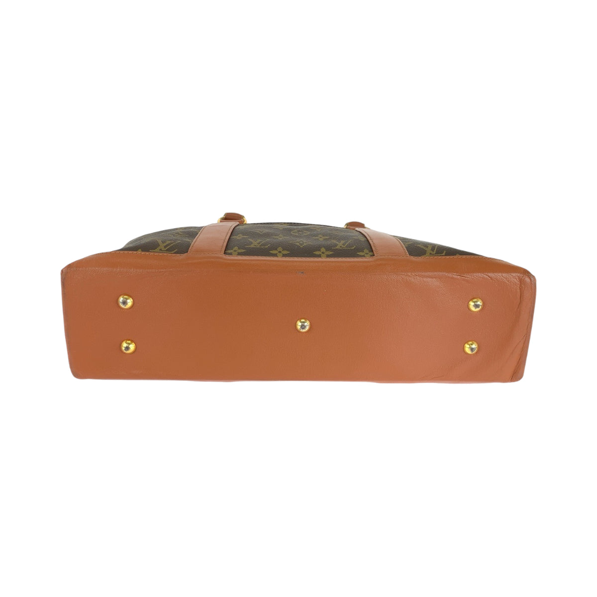 Louis Vuitton Tote Bag M42425 Pvc Brown Gold Metal Tote Bag Shoulder Bag Monogram Weekend Pm