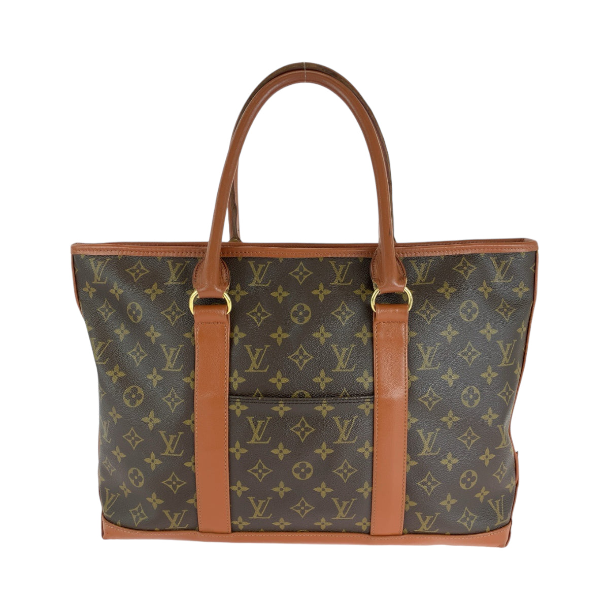 Louis Vuitton Tote Bag M42425 Pvc Brown Gold Metal Tote Bag Shoulder Bag Monogram Weekend Pm