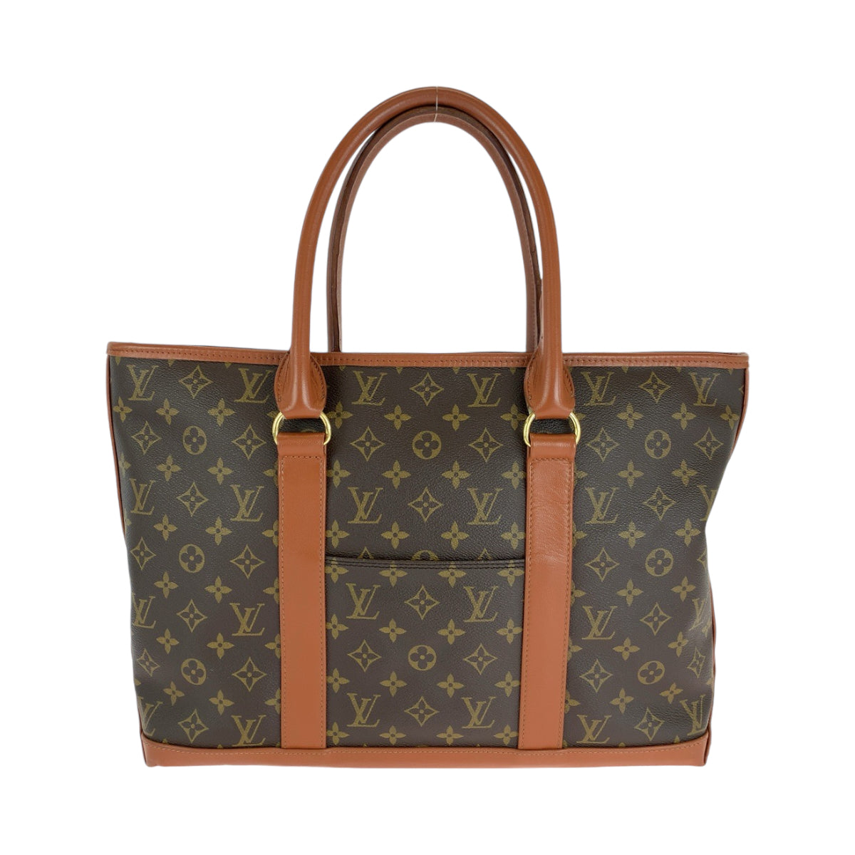 Louis Vuitton Tote Bag M42425 Pvc Brown Gold Metal Tote Bag Shoulder Bag Monogram Weekend Pm