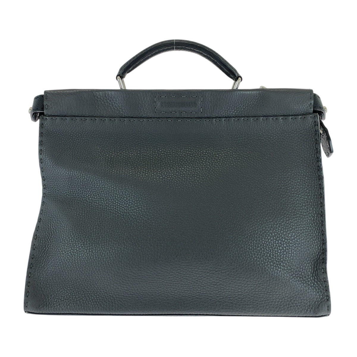 Fendi Business Bag 7Va406 Leather Gray Business Bag Briefcase Celeria Peekaboo Mens