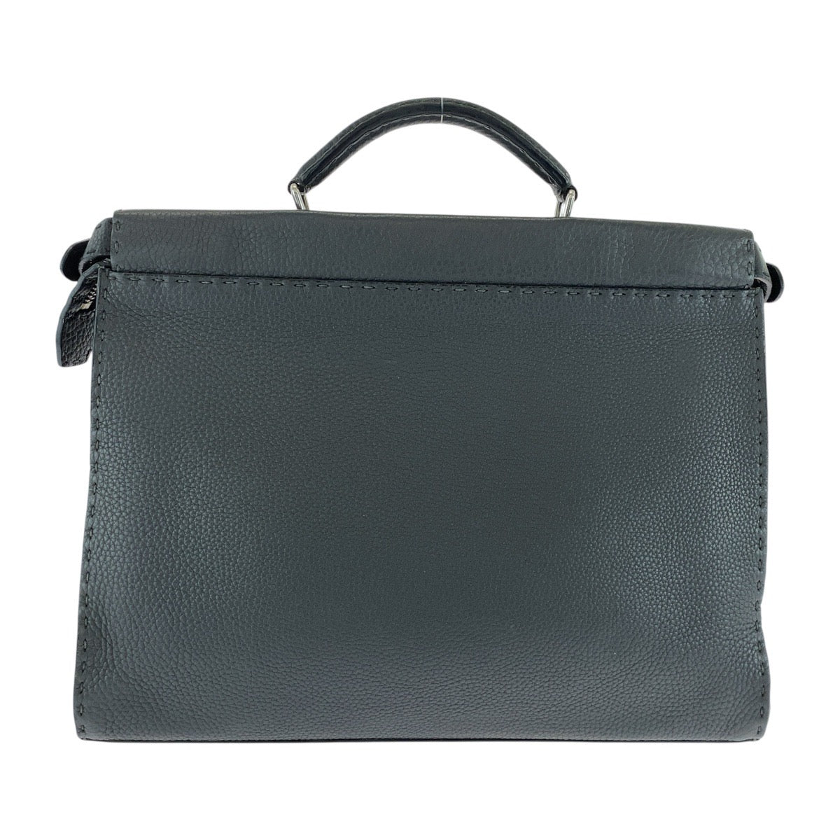 Fendi Business Bag 7Va406 Leather Gray Business Bag Briefcase Celeria Peekaboo Mens