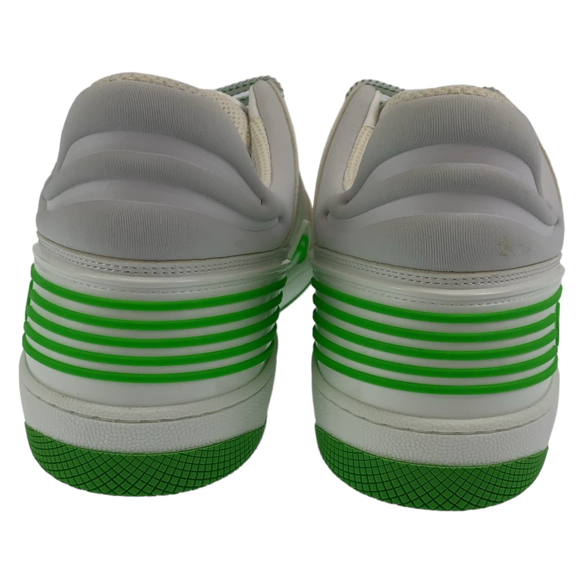 Gucci Sneakers 700290 Leather White Green Sneakers Basketball Shoes Basket Gg Pattern Mens 11