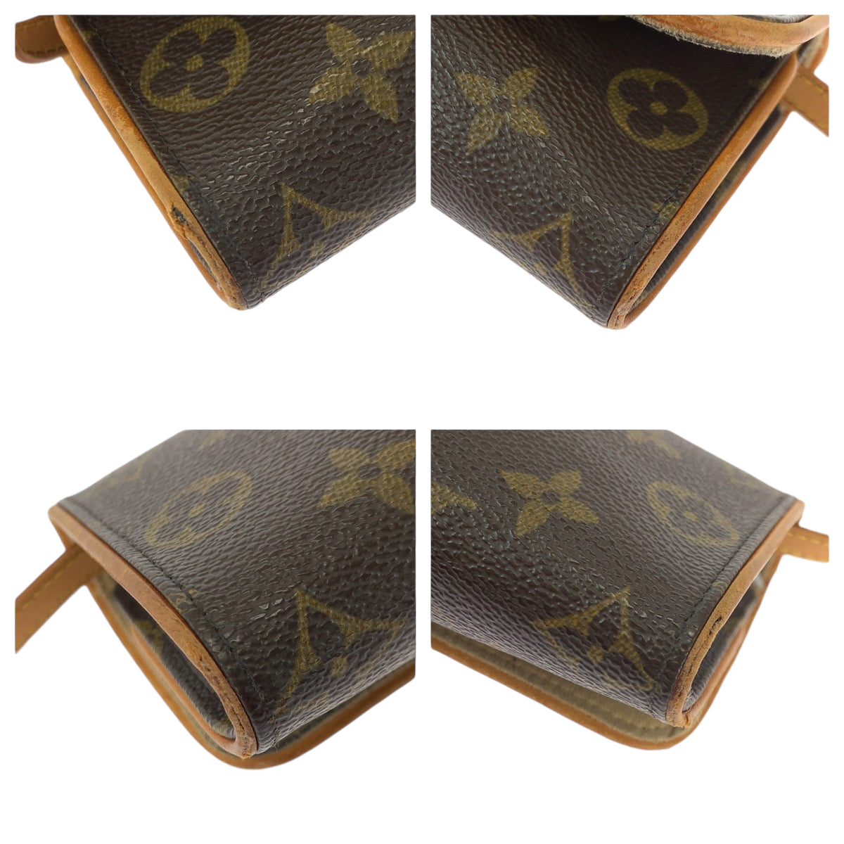Louis Vuitton Shoulder Bag M51854 Pvc Brown Gold Metal Shoulder Bag Pochette Monogram Pochette Twin