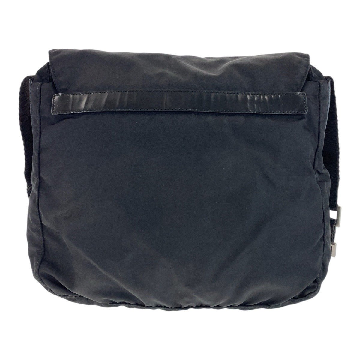 Prada Shoulder Bag Nylon, Leather Black Silvermetal Shoulder Bag Messenger Bag Test Triangle With