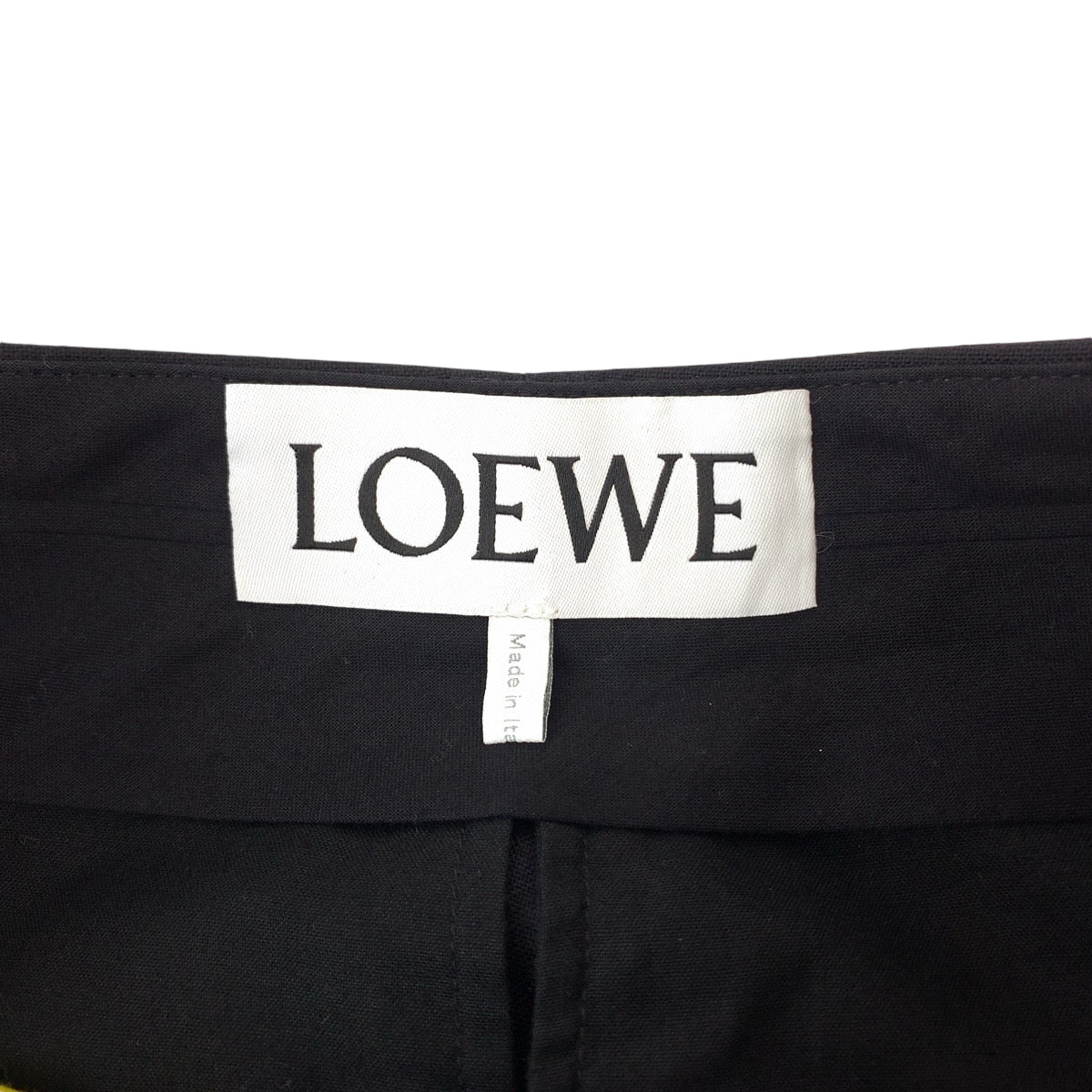 Loewe Pants S359Y04X30 Wool Black Yellow Wide Pants Baggy Pants Wide Pants Baggy Pants Women 32