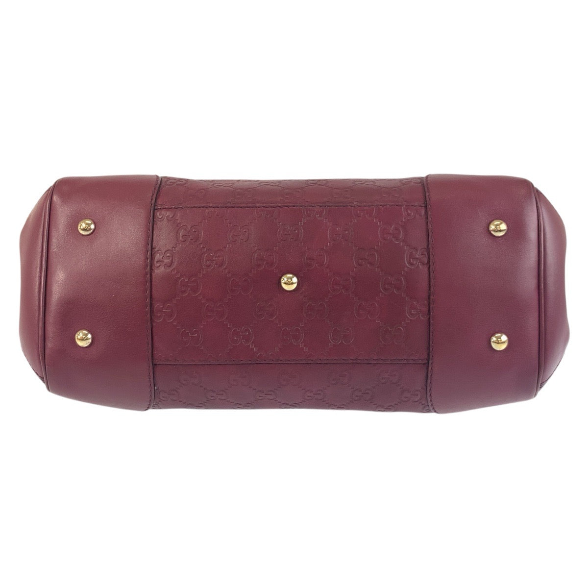 Gucci Tote Bag 257063 Leather Wine Red Gold Metal Tote Bag Shoulder Bag Guccisima Mayfair Women