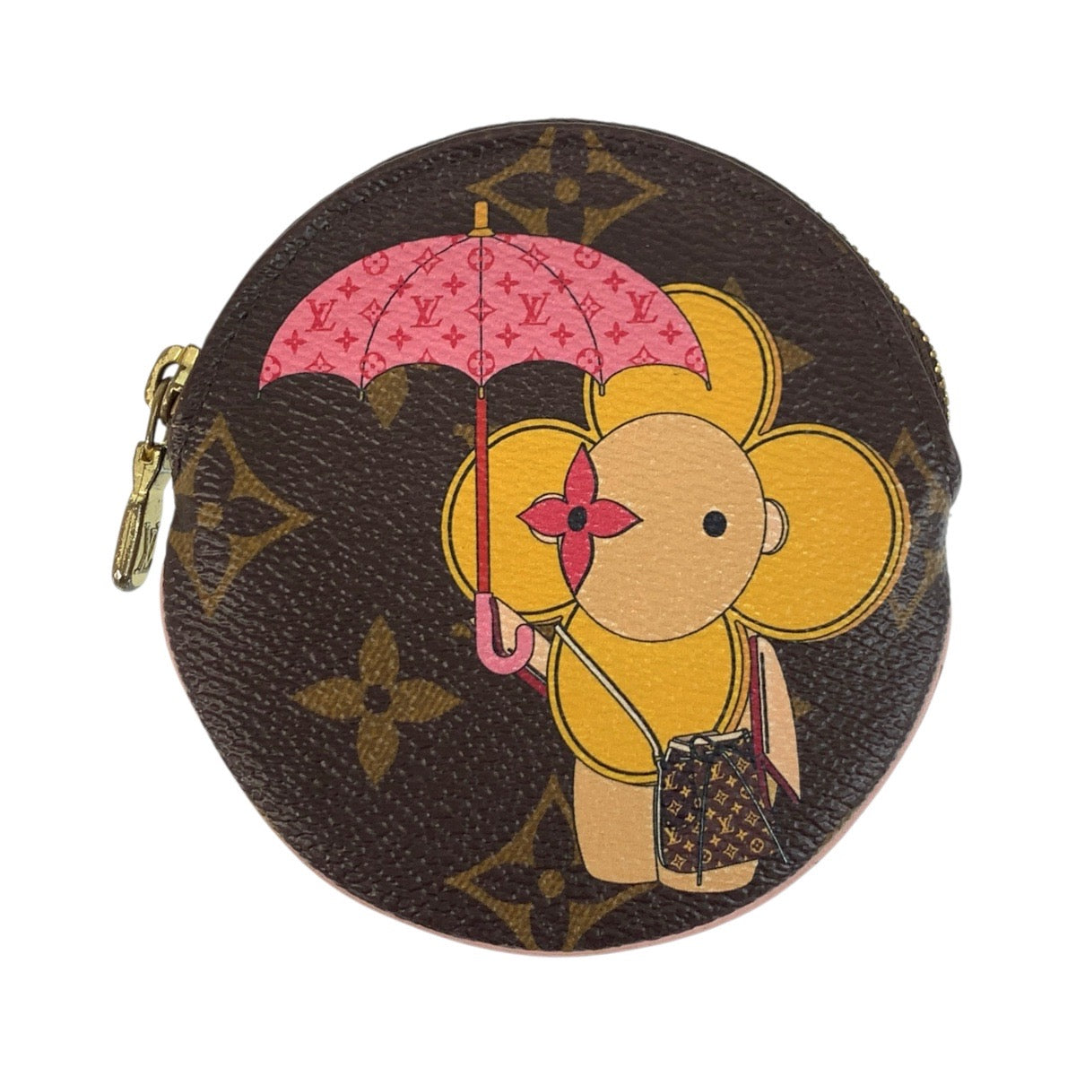 Louis Vuitton Coin Case M69057 Pvc Brown Yellow Gold Metal Coin Case Coin Pocket Monogram Portomone
