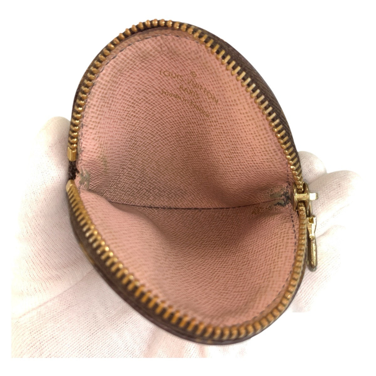Louis Vuitton Coin Case M69057 Pvc Brown Yellow Gold Metal Coin Case Coin Pocket Monogram Portomone