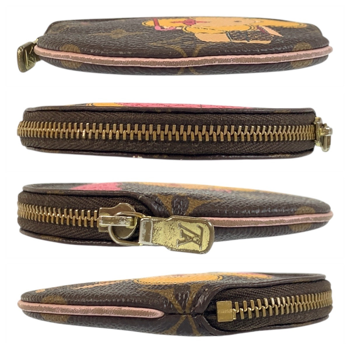 Louis Vuitton Coin Case M69057 Pvc Brown Yellow Gold Metal Coin Case Coin Pocket Monogram Portomone