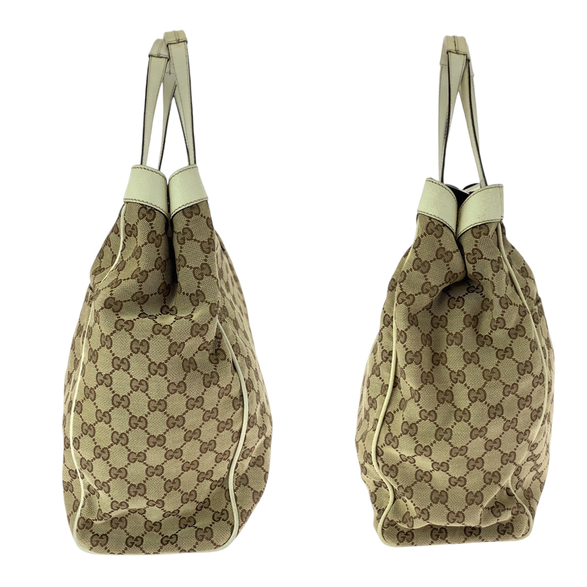 Gucci Tote Bag 153213 Gg Canvas Beige White Silvermetal Tote Bag Shoulder Bag Women